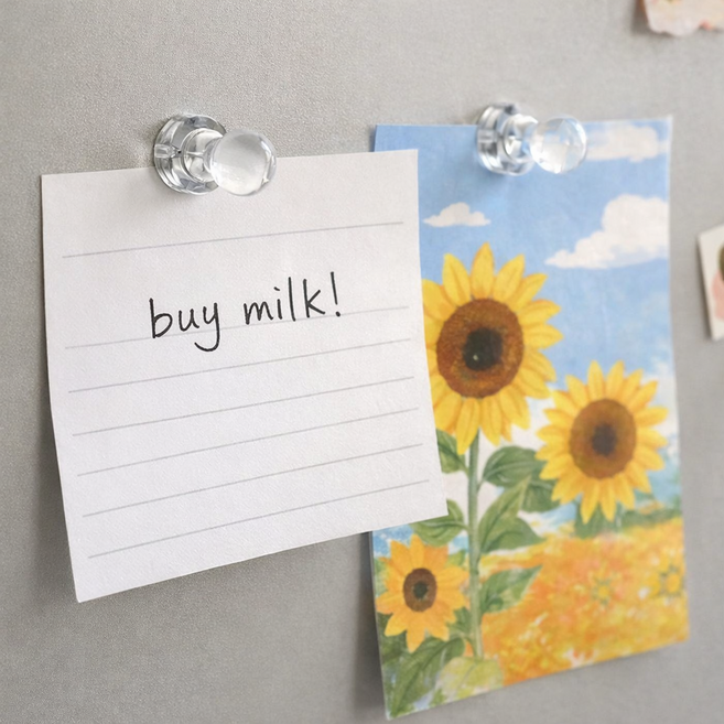 네오디움 강력 미니 냉장고 자석 50개 세트, 클리어