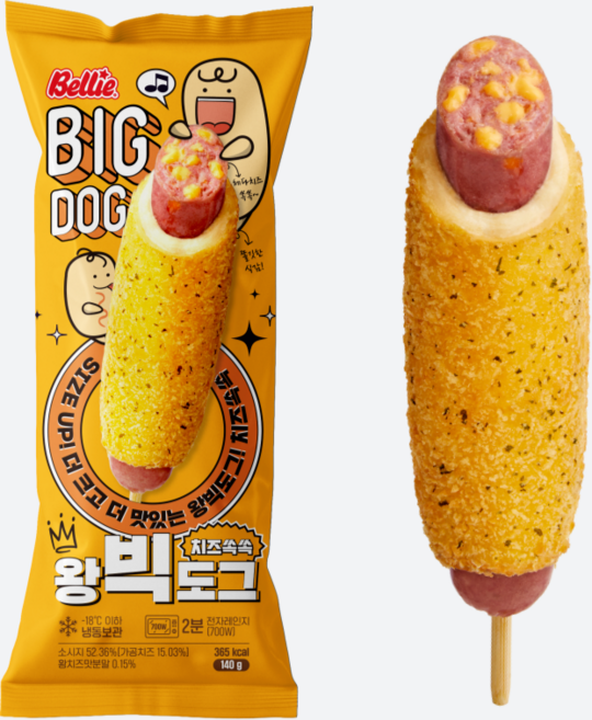 왕빅도그 치즈쏙쏙 140g (낱개포장), 1개