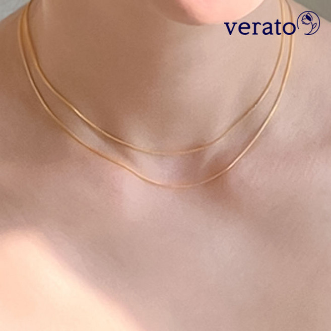 베라토 24K 순금 베이직 데일리 체인 목걸이 1.5g