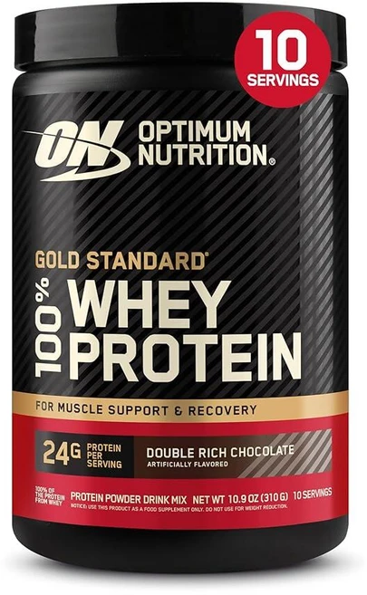 Optimum Nutrition Gold Standard 100% 유청 단백질 파우더 더블 리치 초콜릿 0.3kg(0.6파운드) (1팩), 1개 - 쿠팡