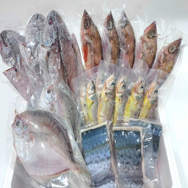 100%국내산 고급 생선 설 선물세트 민어 병어 참조기 대삼치 열기, 1세트, 5번(민어3미+병어3미+열기5미+참조기6미)