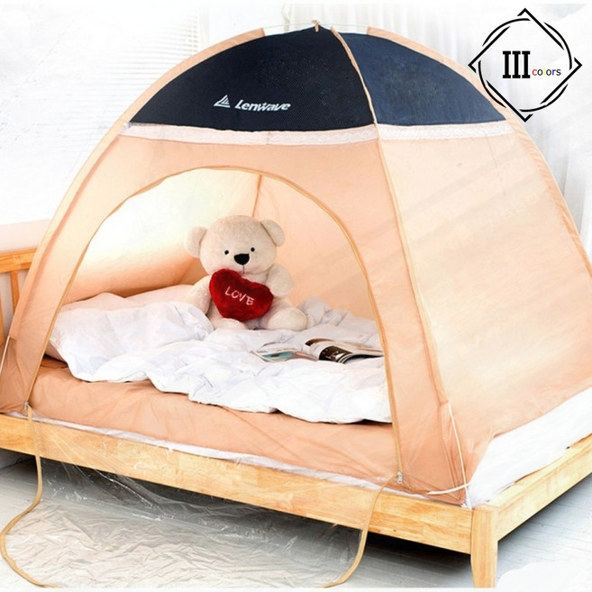 원터치 난방텐트 설치간편 실내 보온 방한 침대 온열