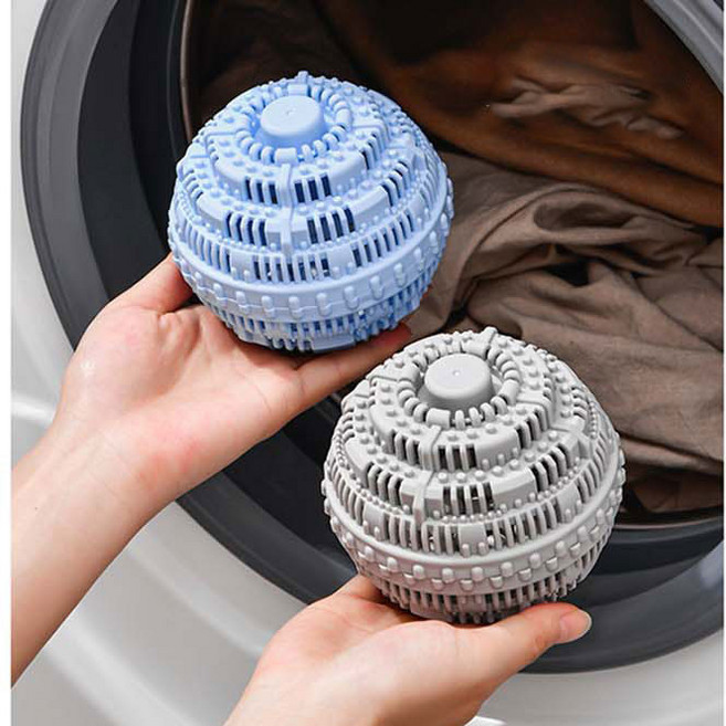 대형 세탁볼 제염 방지 세탁기 세탁물 꼬임 방지 세척, 그레이, 1개
