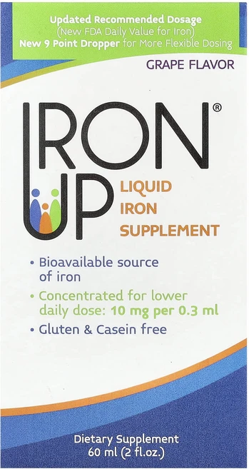 A.C. Grace Company Iron Up 액상 철분 보충제 포도 60ml(2 fl oz), ACGraceCompanyIronUp액상철분보충제포도6, 1개, 60ml - 쿠팡