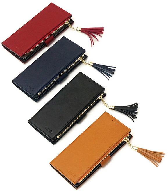 갤럭시진2 SM-A202K 갬성 동전 지퍼포켓 지폐 명함 메모 지갑형 태슬장식 휴대폰케이스