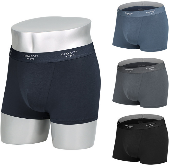 BYC 남자 데일리 소프트 모달 드로즈팬티 4종세트