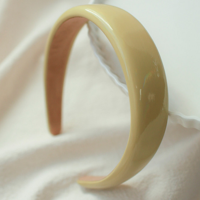 럭키밤비네 버블검 레더 헤어밴드