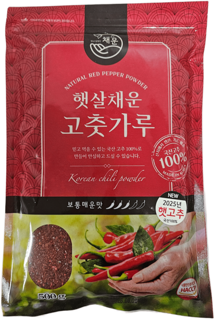 25년 국산 햇고춧가루 보통매운맛 (반찬용 김장용), 500g, 1개
