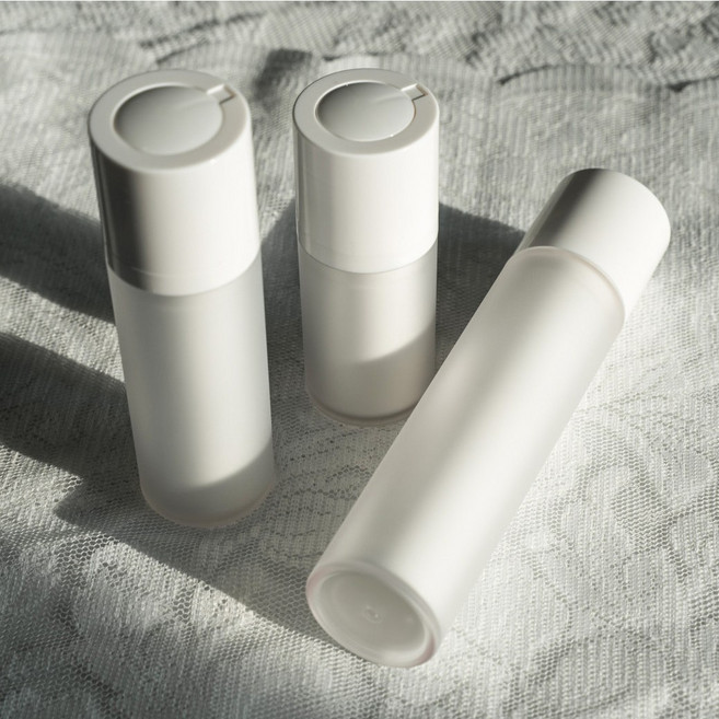 여행용 에어리스 펌핑 용기 샴푸 통 핸드 크림 스킨 로션 펌프 공병, 퓨어 공병 50ml, 2개, 퓨어 공병 50ml 화이트