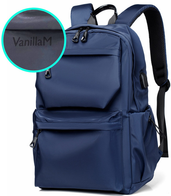 바닐라문 남녀공용 무지 백팩