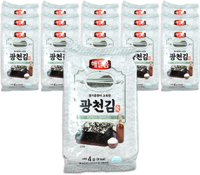 진짜 맛있는 해달음 광천 도시락김, 32개, 4g