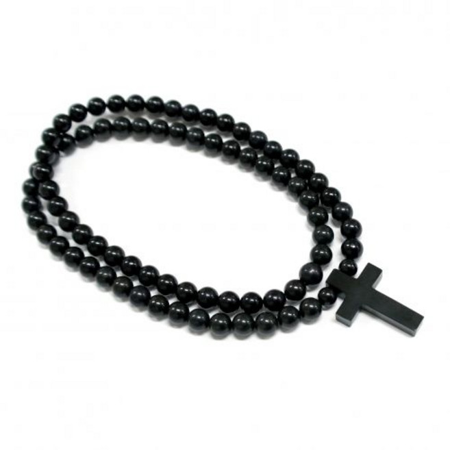 없음 건강목걸이 귀사문석 십자가 옥 목걸이, 1개