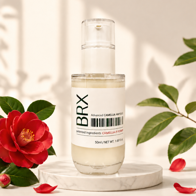 2개 비알엑스 BRX 어드밴스드 까멜리아 앰플 50ml 스킨케어 특허성분 보습 미백 잡티 탄력 주름 팔자 기미 백옥 리프팅 진정 식약처 2중 기능성