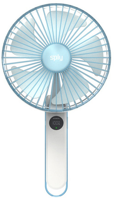 스플리 에어리즈 빅팬 폴딩 접이식 무선 핸디 휴대용 선풍기, 화이트, SP-AIR-RIZ
