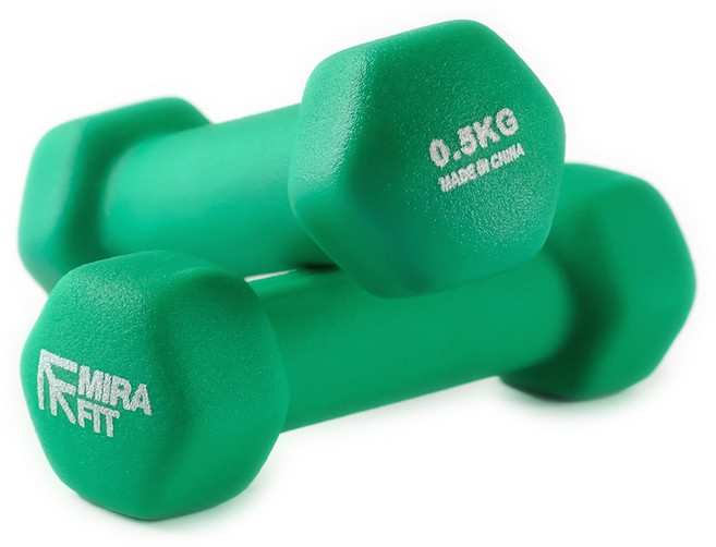 미라핏 6각무광 미용아령 요가 필라테스, 2개, 0.5kg