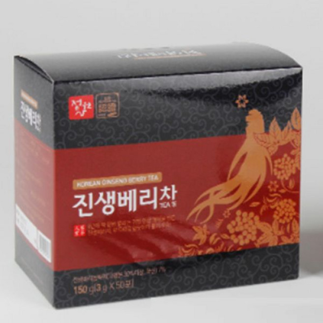 [정원삼] 진생베리차 1박스 50포/인삼열매 /인삼, 1개, 3g