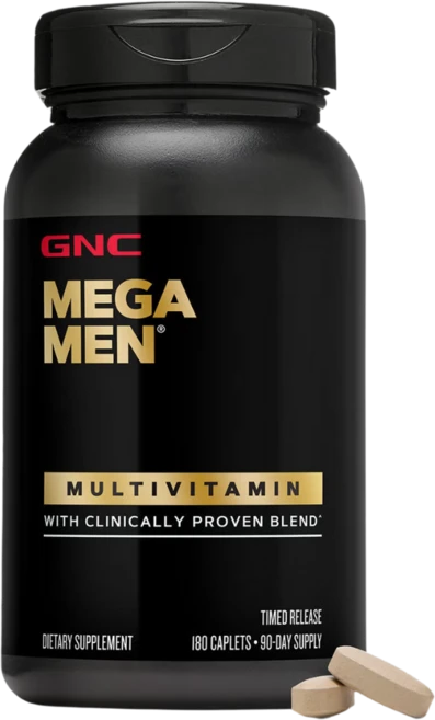 [정품 미국 배송] GNC 메가맨 180정 (캐플렛) Mega Men 180caplets, 1개, 180 - 쿠팡