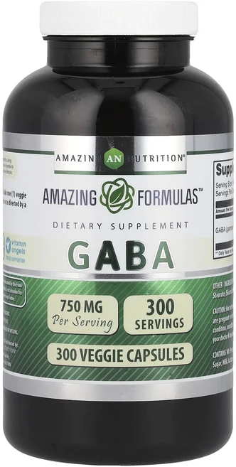 Amazing Nutrition GABA 750mg 베지 캡슐 300정, AmazingNutritionGABA750mg베지캡슐3, 1개 - 쿠팡