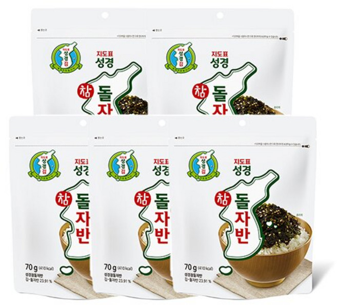 [성경김본사] 참돌자반70g 총 5봉, 1개