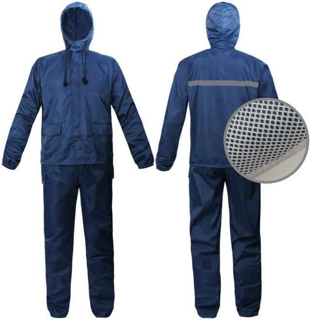 카멜로 메쉬 투피스 통기 피스복 선실복 도장복 바람막이 작업복 현장 작업용, 1세트