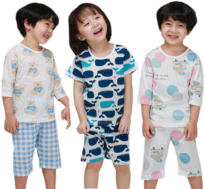 아동 면100 쟈가드 실내복 7부 여름 유아 어린이 아동 잠옷 세트