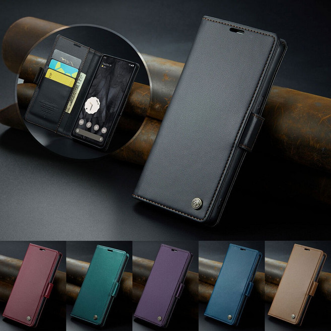 Google Pixel 9 Pro XL 9A 8A 8 A 7 A 7 6 A 6 Pro 휴대폰 커버용 고품질 레트로 마그네틱 플립 월렛 가죽 케이스