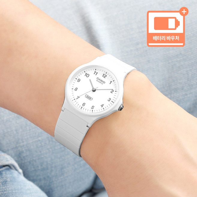 카시오 저소음 아날로그 팝 컬러 수험생 시험용 공용 생활방수 수능시계 + 배터리 바우처