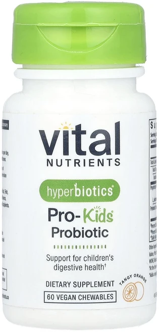 Vital Nutrients Hyperbiotics® PRO-Kids® 프로바이오틱 탱기 오렌지 비건 츄어블 60정, VitalNutrientsHyperbioticsPROK, 1개 - 쿠팡