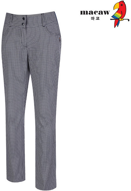 (여성)투톤 체크 패턴 팬츠_MLW1LP04