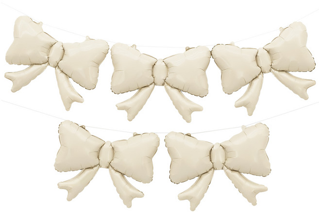 파티짱 리본 S 풍선 5개입 세트 생일 파티, 1세트, 크림