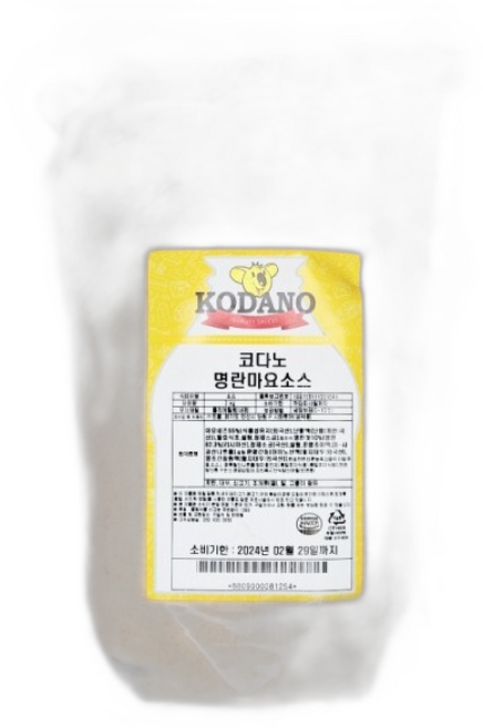코다노 명란마요소스 파스타 명란소스 대용량, 1개, 2kg