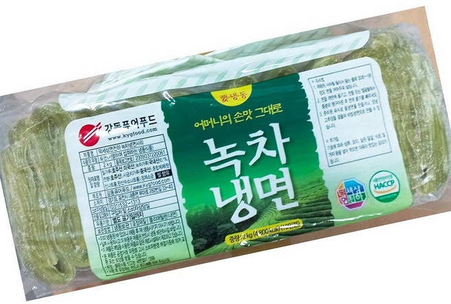 녹차 냉면사리 강동 2k X4 식자재 업소용 식당용 대용량, 2kg, 4개