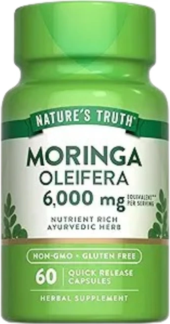 네이처스 트루스 모링가올레이페라 6 000mg 빠른 방출 캡슐 60정(캡슐당 3 000mg), 1개, 60정 - 쿠팡