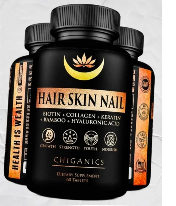 콜라겐 영양제 피부 건강 효능 10배 강력한 모발 손톱 성장 비타민 케라틴 실리카가 함유 생기 넘치 추가 강도 비오틴 5000mcg, 1개, 60정 - 쿠팡