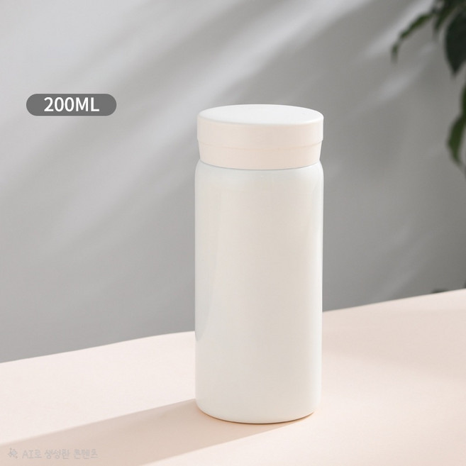 미니 텀블러 보온 보냉병 초등학생 물통 200ml, 1개, 화이트