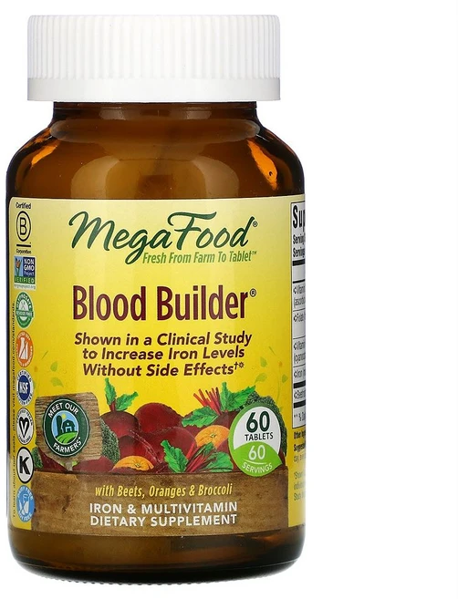 메가푸드 MegaFood Blood Builder 60정, 1개 - 쿠팡