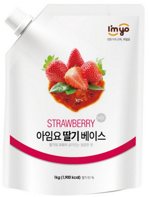 아임요 딸기 베이스 1kg 탕비실 가성비 간식 비품, 1개