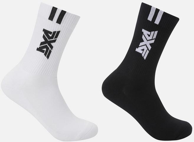 PXG 골프 장목 양말 블랙 화이트, 10개