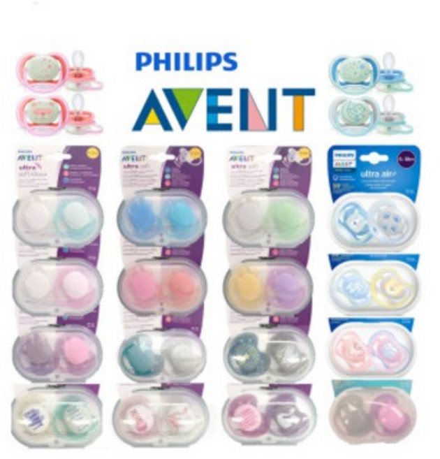 [국내당일출고] 필립스 아벤트 울트라 소프트 에어 1단계 0-6개월 2단계 6-18개월 노리개 젖꼭지 추가, 1개