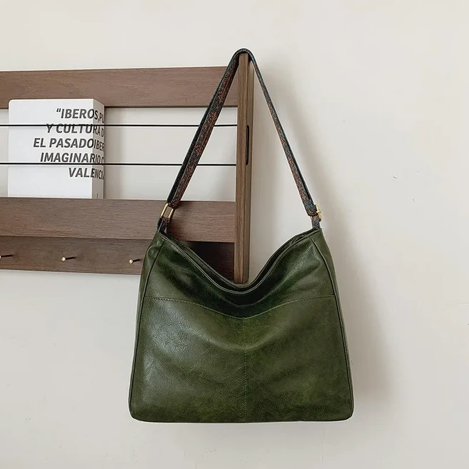 기브니반 디자이너 대용량 토트백 여성용 크로스바디백 넓은 어깨끈 패셔너블 다기능 가방, 01 녹색 [찜 & 장바구니 추가 시 우선 발송]