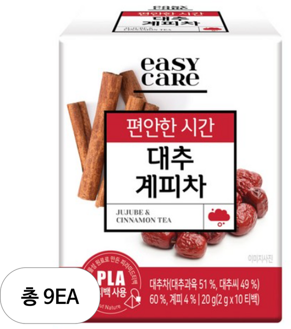 녹차원 이지케어 대추계피차, 2g, 10개입, 9개