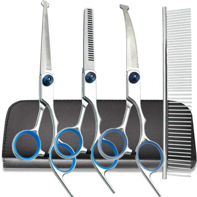 애견미용사추천 애견 안전 미용가위 5종 세트 가정용, 1개