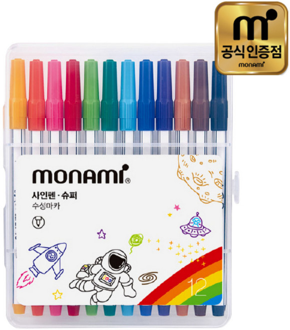 모나미 사인펜 슈퍼, 12색, 10개