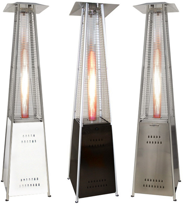 글래스파티오히터 야외 테라스 가스난로 카페 펜션 호텔감성 행사장 온열기 글라스 (LPG), 블랙