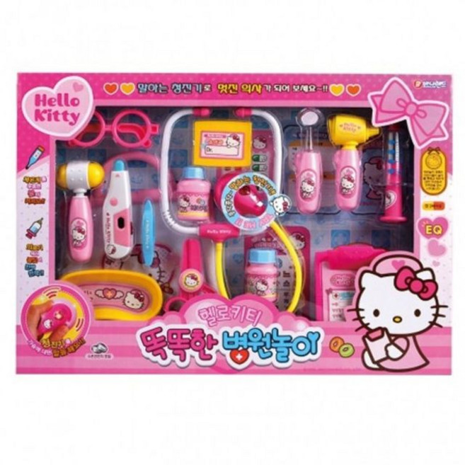 l [ 헬로키티 ] 산리오 캐주얼 똑똑한 병원놀이 필수템 의사 l, [  베요네타 핑크  ], 1박스