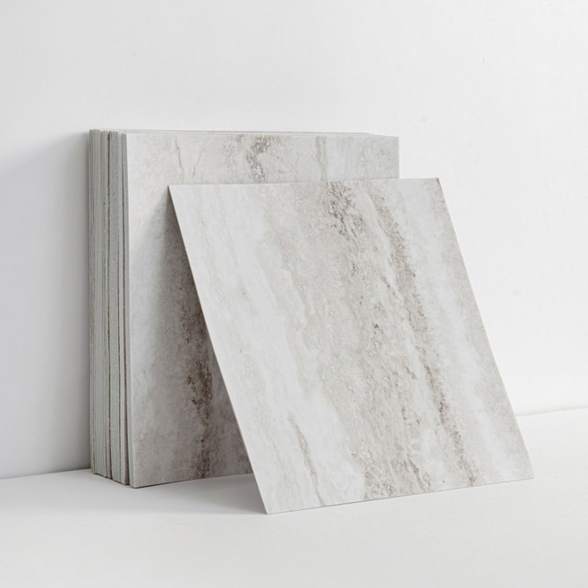 아이아 접착식 정사각형 데코타일 10P 바닥 현관정사각 데코타일 30x30cm, 크림 칩, 10개