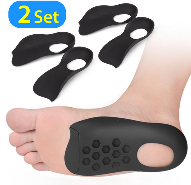 줌코어 아치보조 기능성 신발 깔창 2세트, 딥블랙+딥블랙