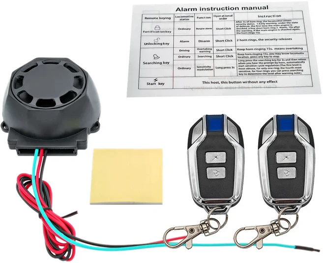 12V 오토바이 도난 경보기 원격 제어로 활성화 설치가 간단함, 01 031EE 12V, 1개