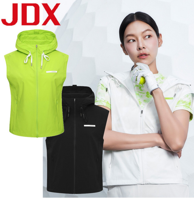 JDX 제이디엑스 25년 여름 상품 세일!! 여성 드랍 숄더 메쉬 패치 베스트 X1WVWQ6152