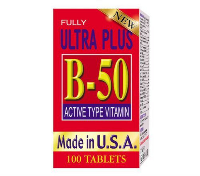 福滿佳 Ultra Plus B-50 活性維他命B群 100錠 美國製, 福滿佳B50膜衣錠, 1個